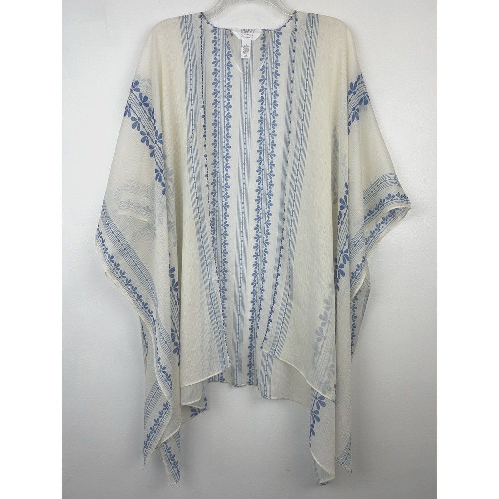 Kimono Women One Size Blue Open Layer Topper Boho Flowy Hippie Festival Oversize